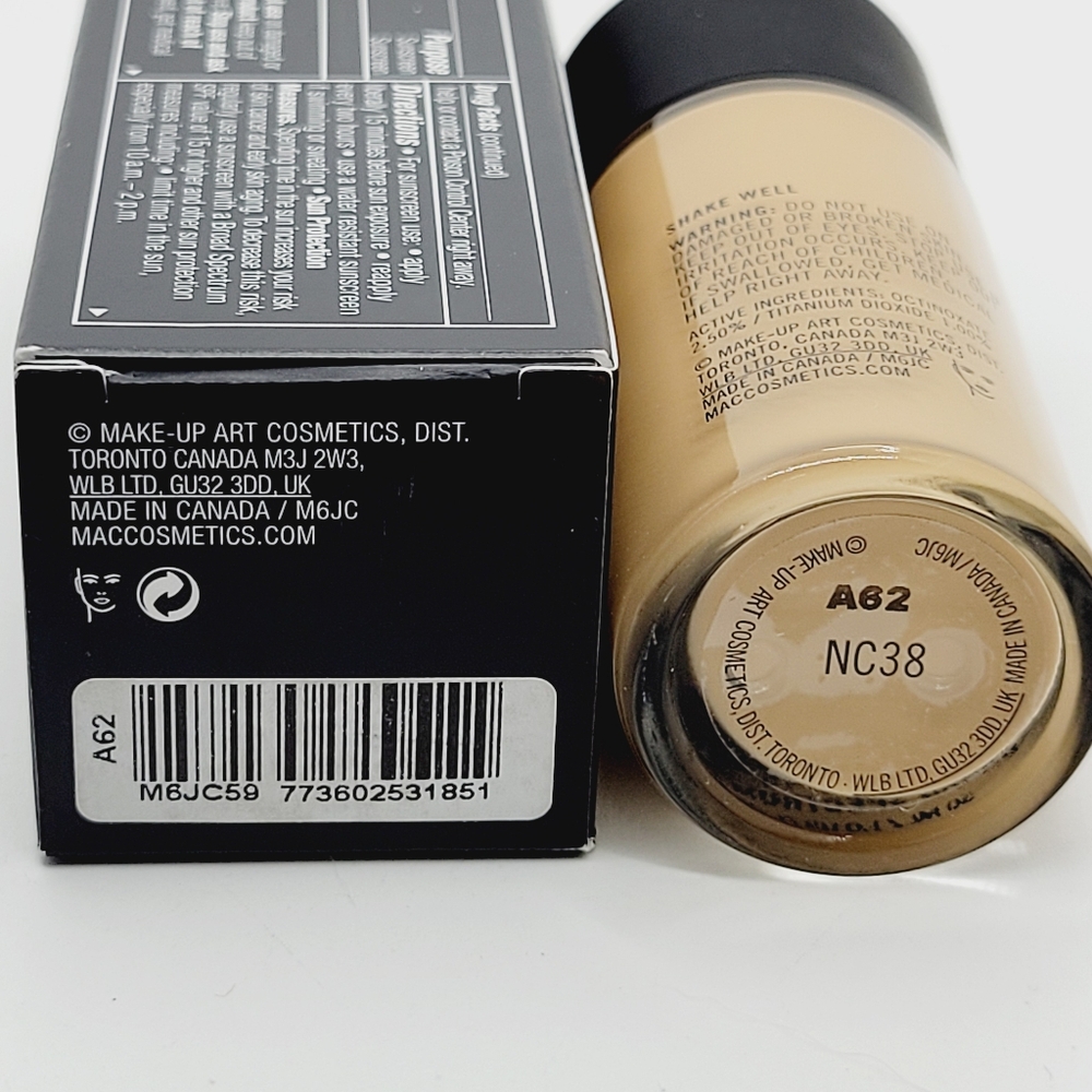 NC38 MAC Cosmetics Studio Fix SPF15 24Hr Matte Foundation Oil Control Brand New - Picture 4 of 14